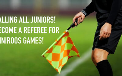 Calling all Juniors! Become a referee for Miniroos games!